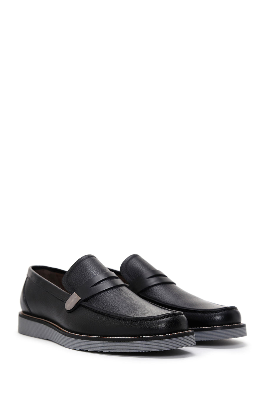 Men's Black Leather Casual Loafer