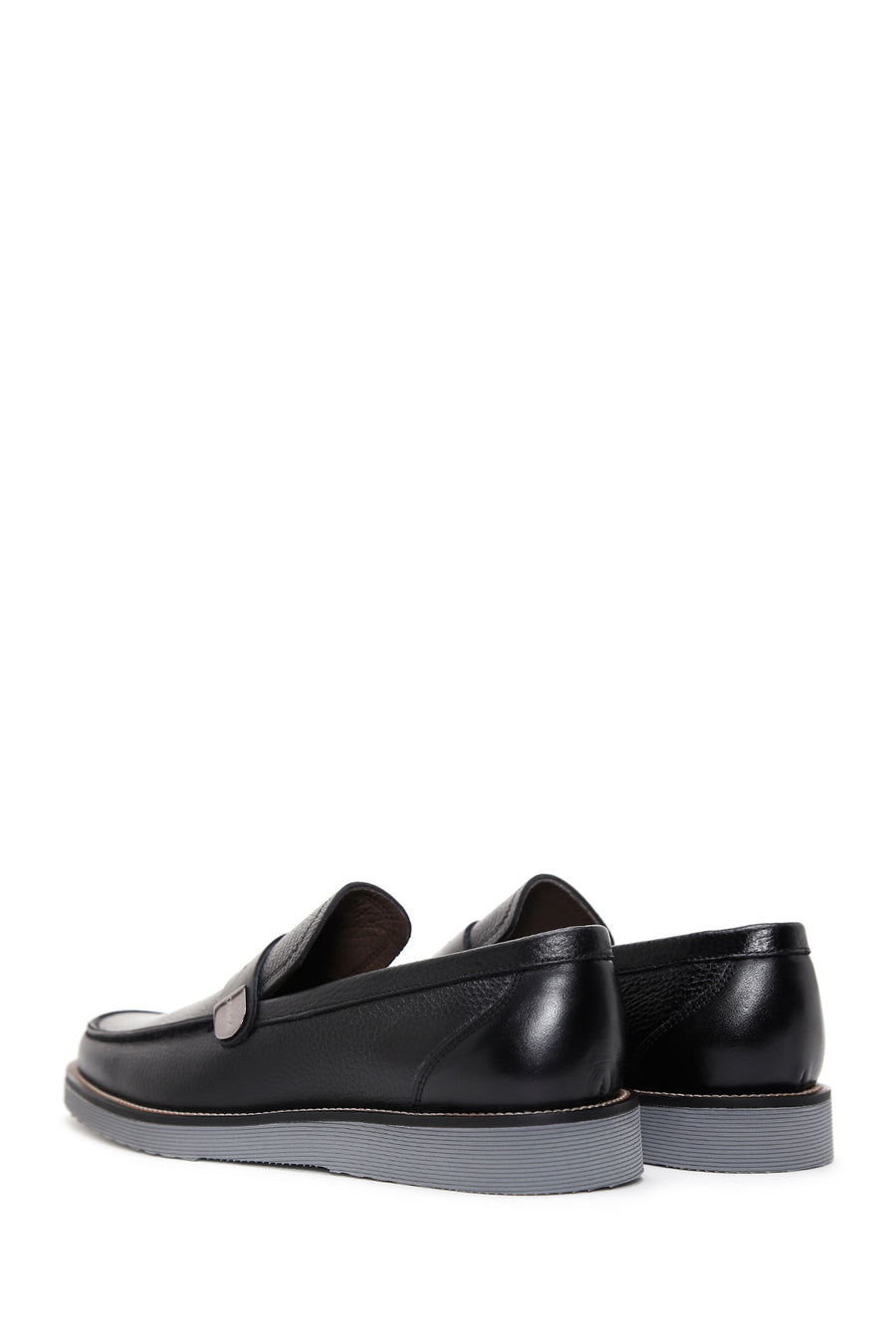 Men's Black Leather Casual Loafer