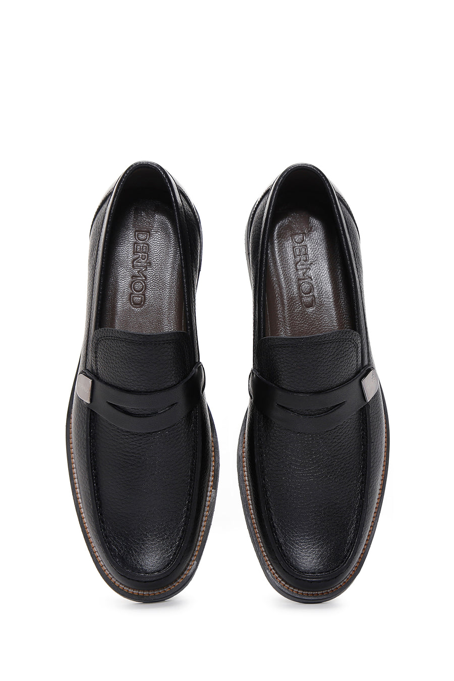 Men's Black Leather Casual Loafer