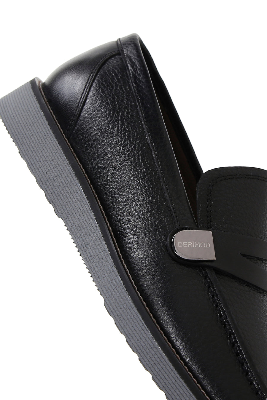 Men's Black Leather Casual Loafer