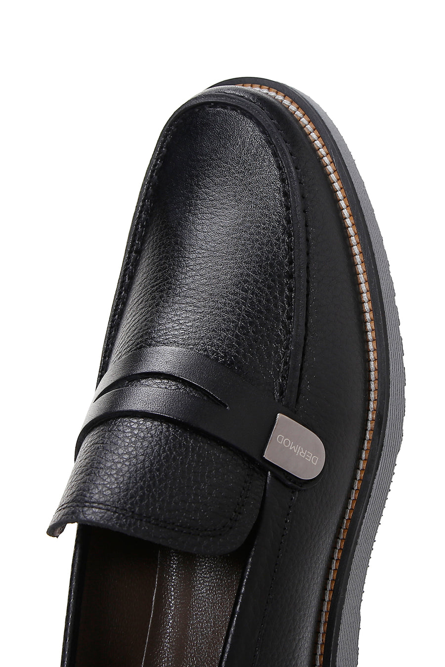 Men's Black Leather Casual Loafer