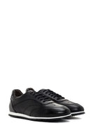 Men's Black Lace-up Leather Sneaker | Derimod