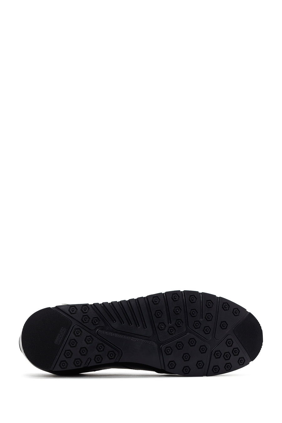 Men's Black Lace-up Leather Sneaker