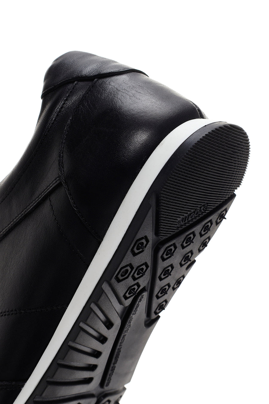 Men's Black Lace-up Leather Sneaker