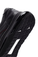 Men's Black Lace-up Thick-Sole Leather Casual Sneaker | Derimod