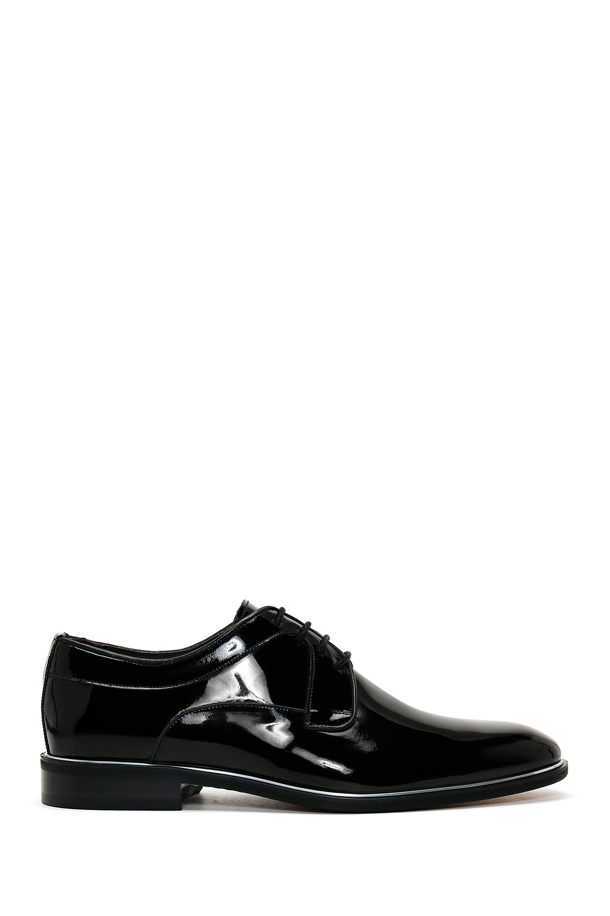 Men's Black Laced Patent Leather Classic Shoes 24SFD651316 | Derimod