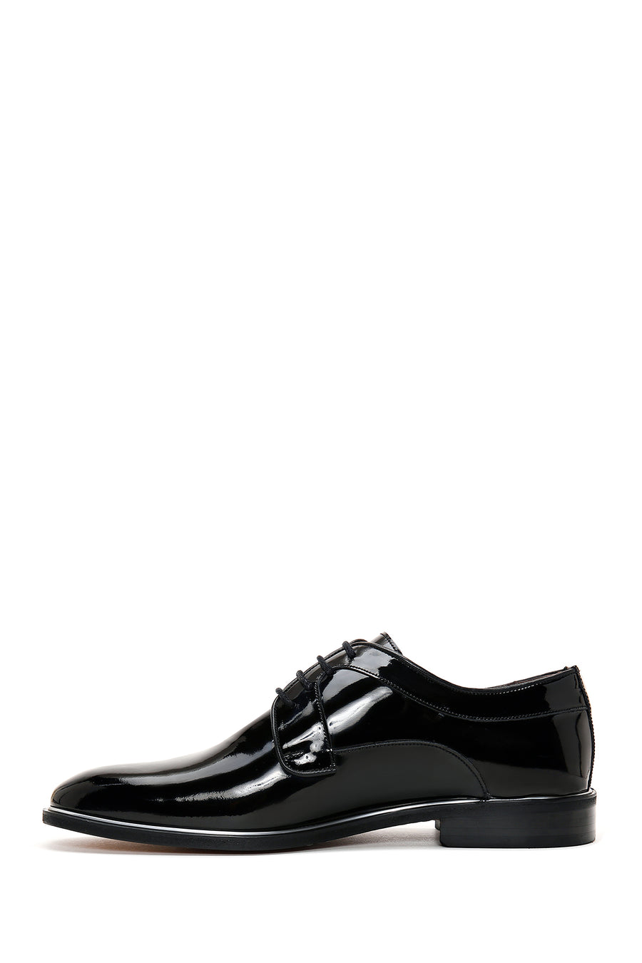Men's Black Laced Patent Leather Classic Shoes
