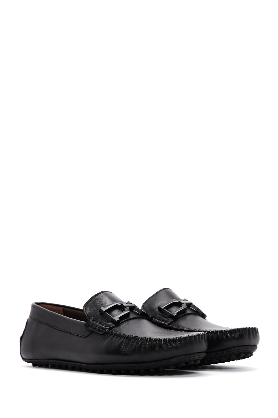 Men's Black Leather Loafer