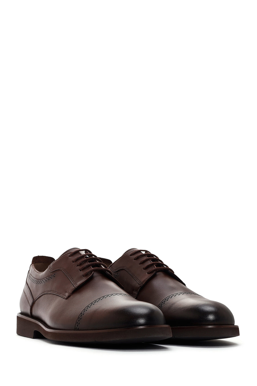 Men's Brown Laced Leather Classic Shoes