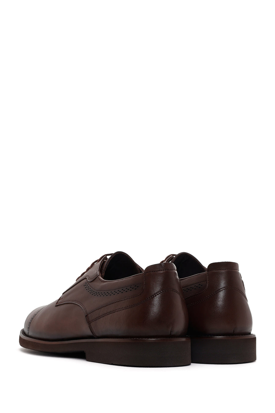 Men's Brown Laced Leather Classic Shoes