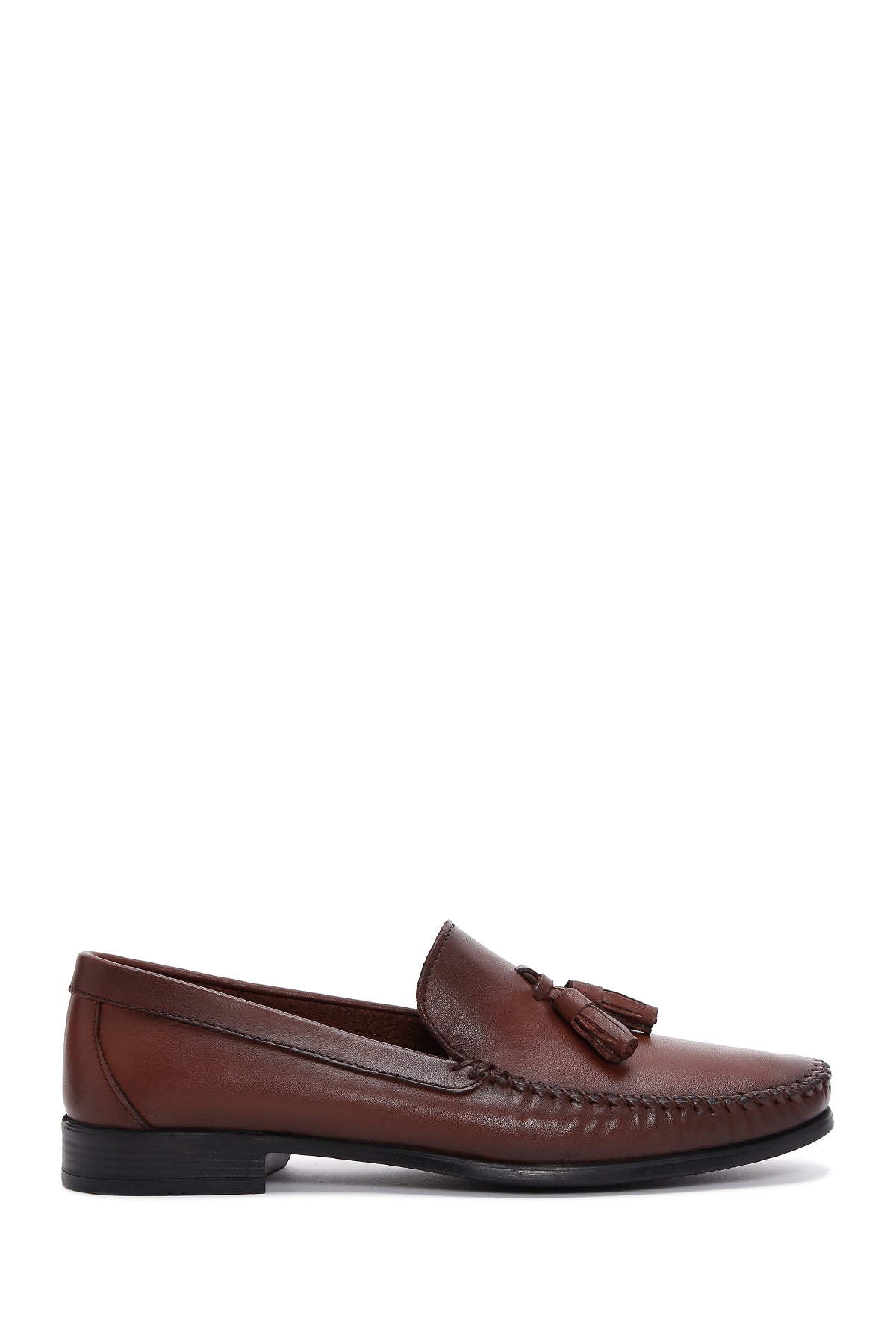 Erkek Kahverengi Püsküllü Deri Casual Loafer 24SFD657218 | Derimod