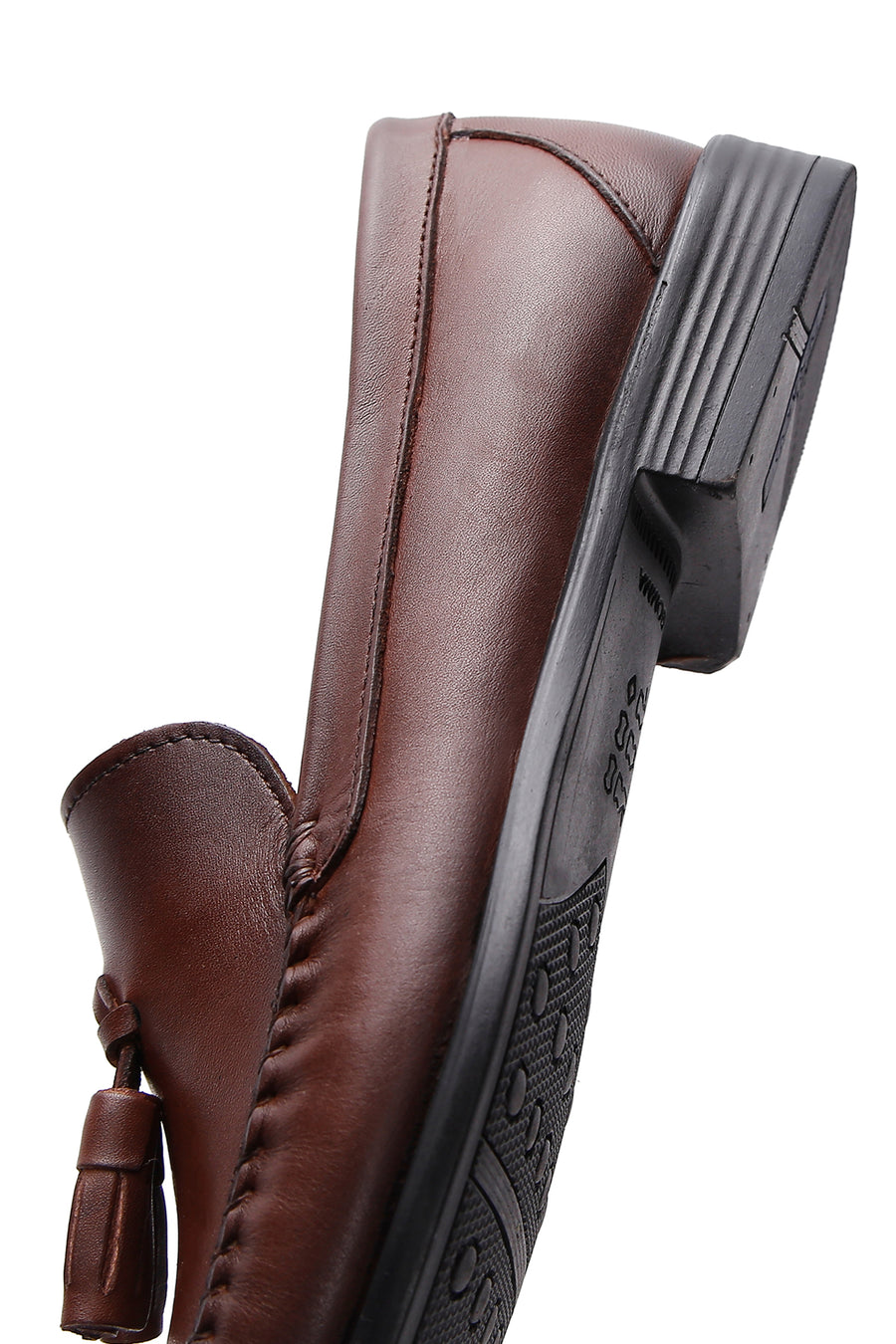 Men's Brown Tasseled Leather Casual Loafer