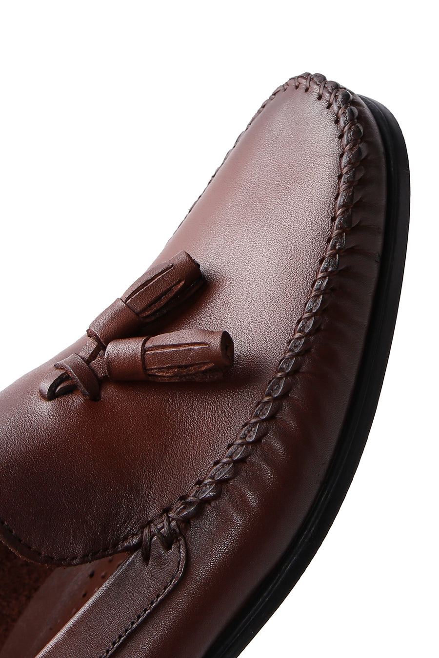 Men's Brown Tasseled Leather Casual Loafer