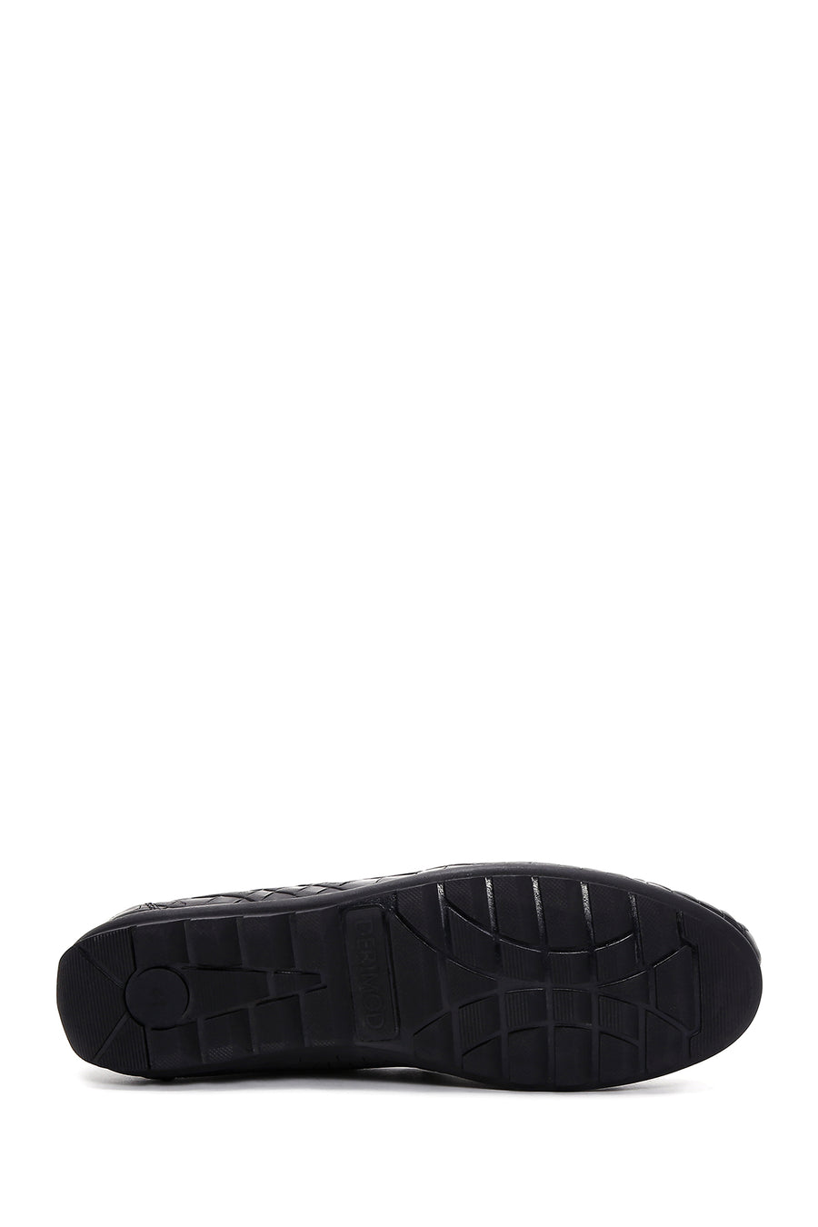 Men's Black Crocodile Patterned Leather Casual Loafer