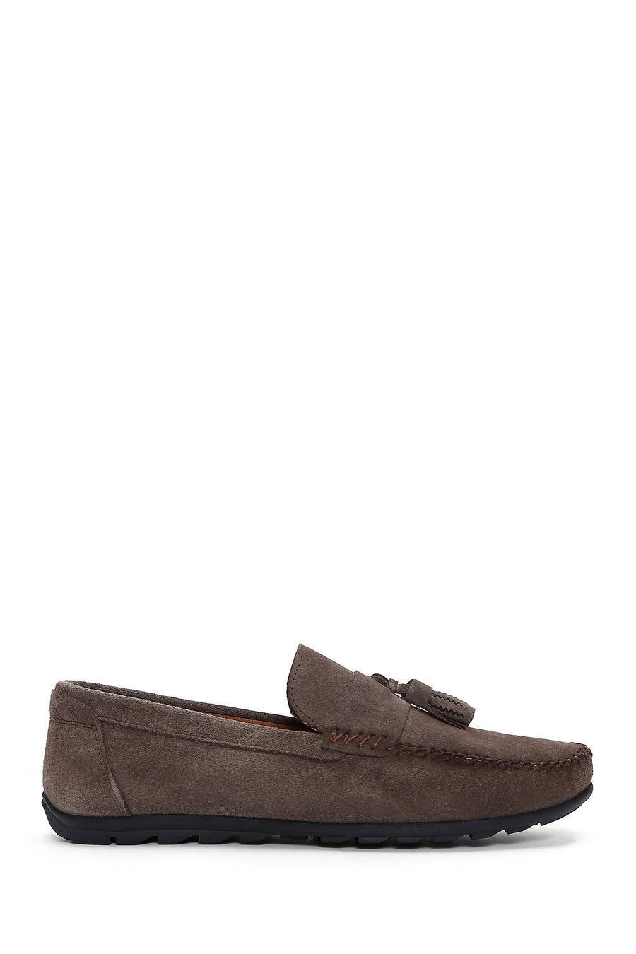 Erkek Vizon Püsküllü Süet Deri Casual Loafer 24SFD657610 | Derimod