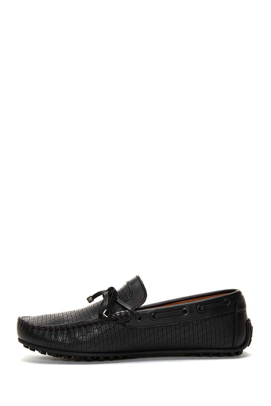 Men's Black Leather Casual Loafer