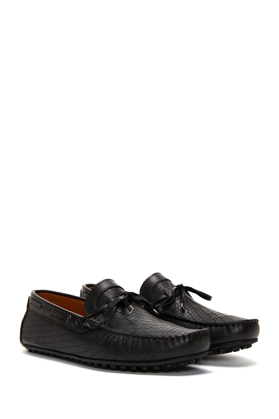 Men's Black Leather Casual Loafer