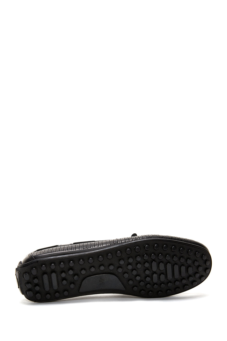 Men's Black Leather Casual Loafer
