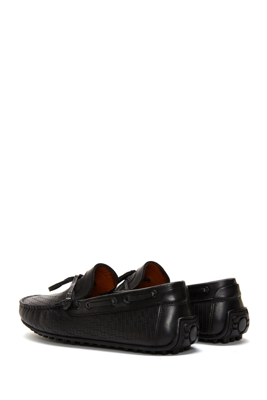 Men's Black Leather Casual Loafer