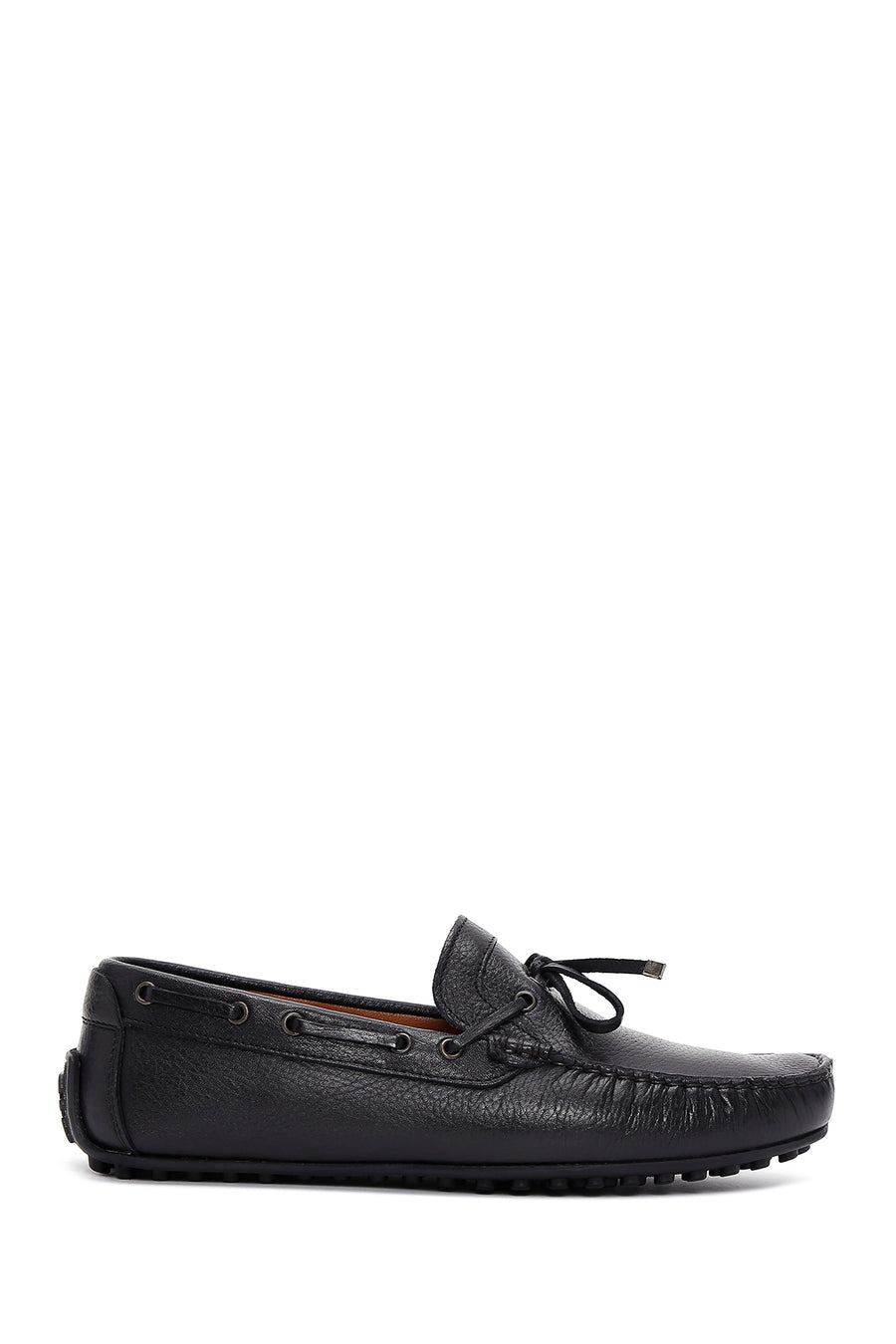 Men's Black Leather Casual Loafer 24SFD6578FT | Derimod