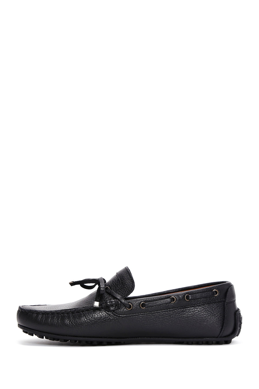 Men's Black Leather Casual Loafer