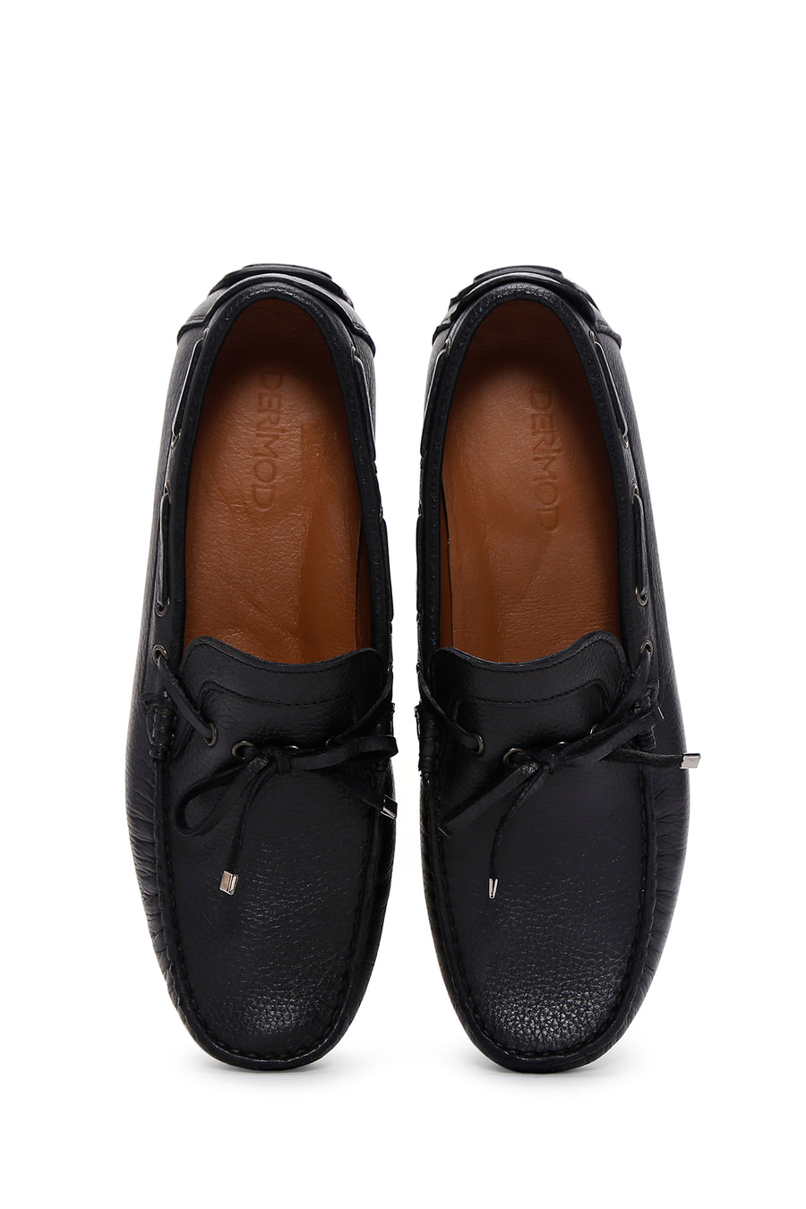 Men's Black Leather Casual Loafer
