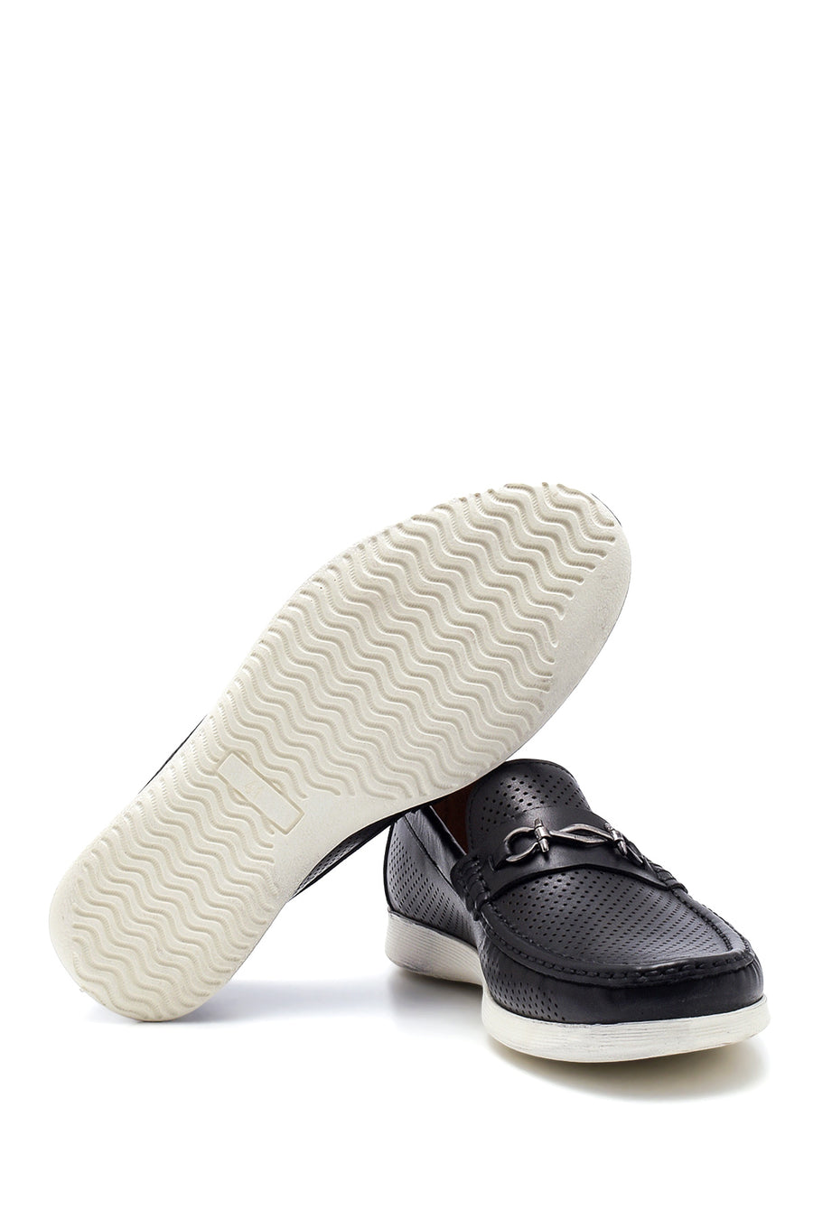 Men's Black Leather Casual Loafer