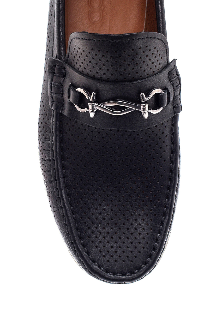 Men's Black Leather Casual Loafer