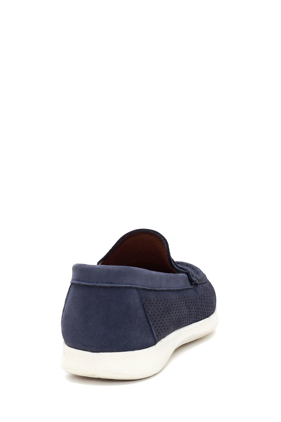 Men's Navy Blue Nubuck Leather Casual Loafer