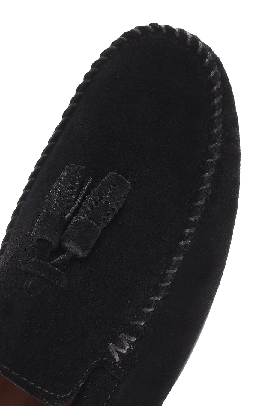 Men's Black Tassel Suede Leather Loafer