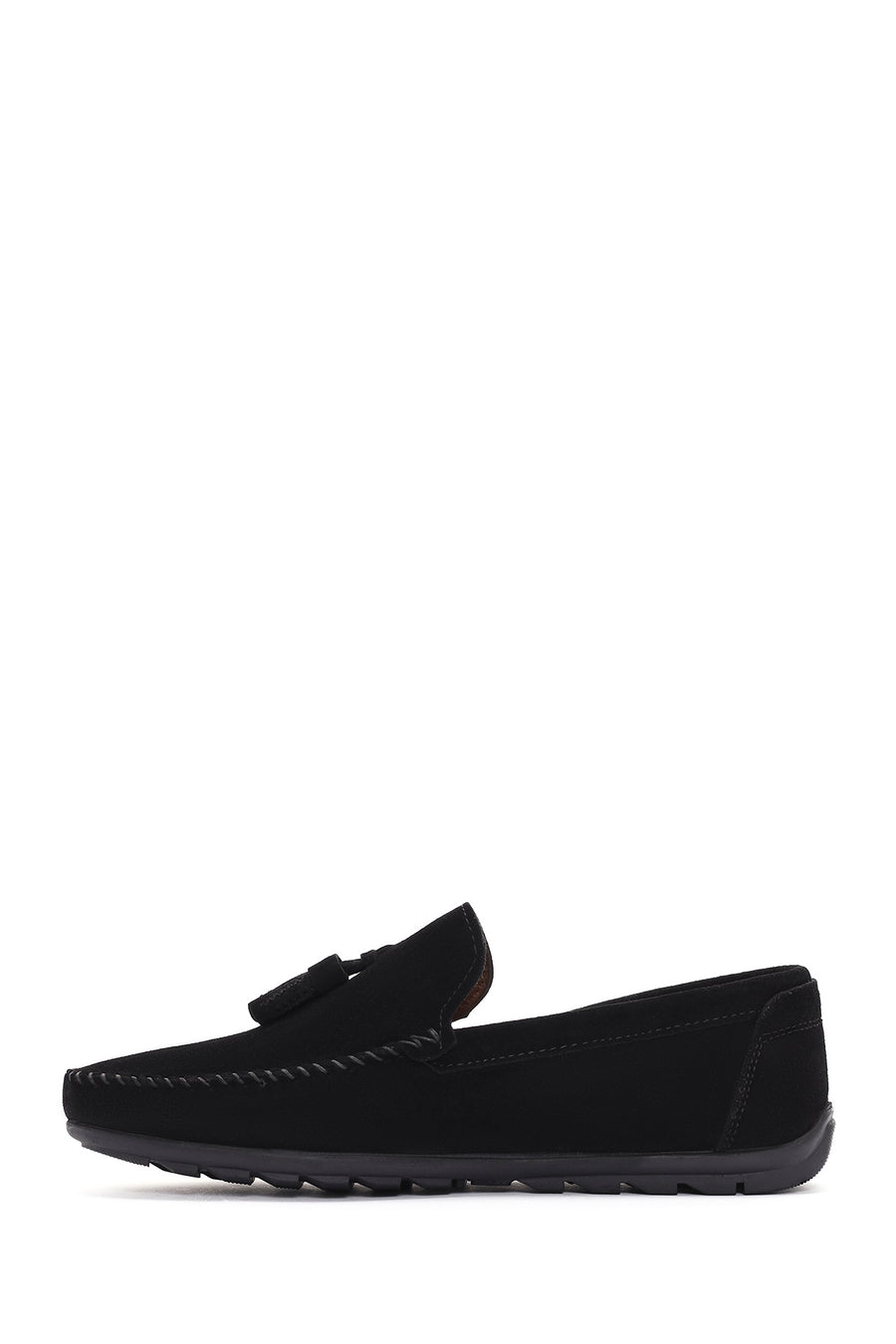 Men's Black Tassel Suede Leather Loafer