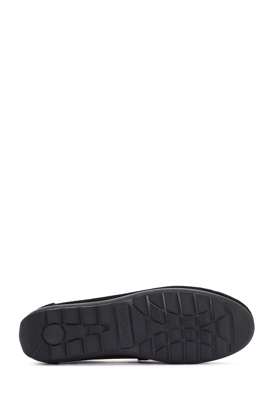 Men's Black Tassel Suede Leather Loafer