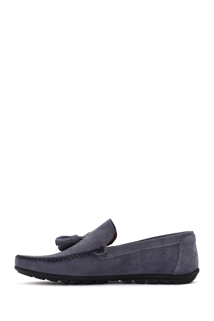 Erkek Mavi Püsküllü Süet Deri Loafer