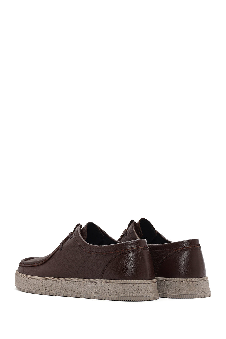 Men's Brown Lace-up Leather Casual Shoes