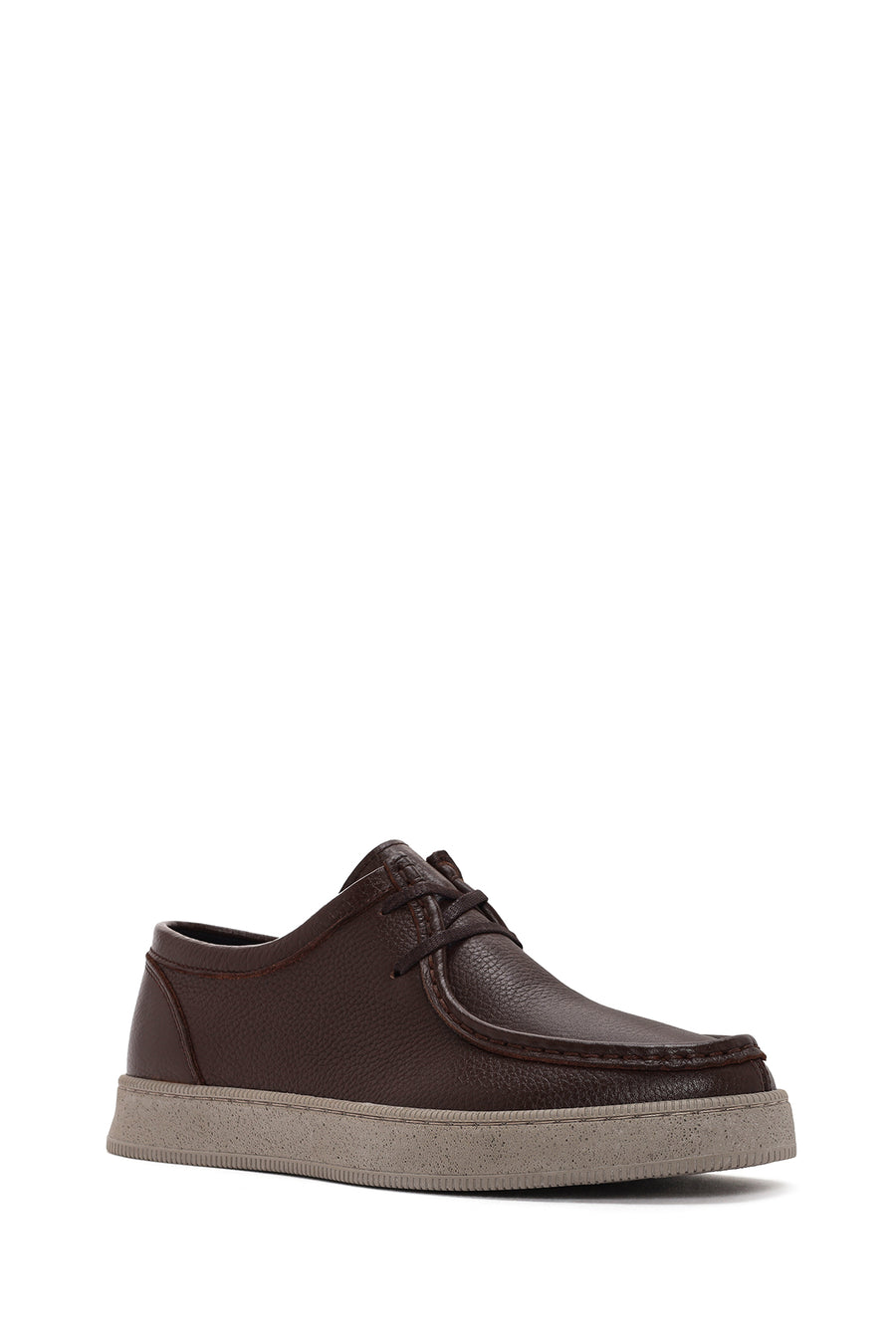 Men's Brown Lace-up Leather Casual Shoes