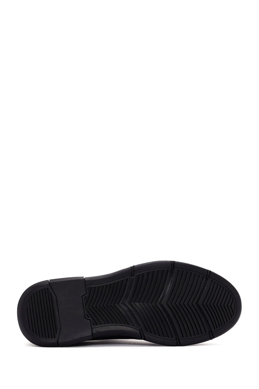 Men's Black Lace-up Leather Sneaker