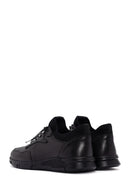 Men's Black Lace-up Leather Sneaker | Derimod