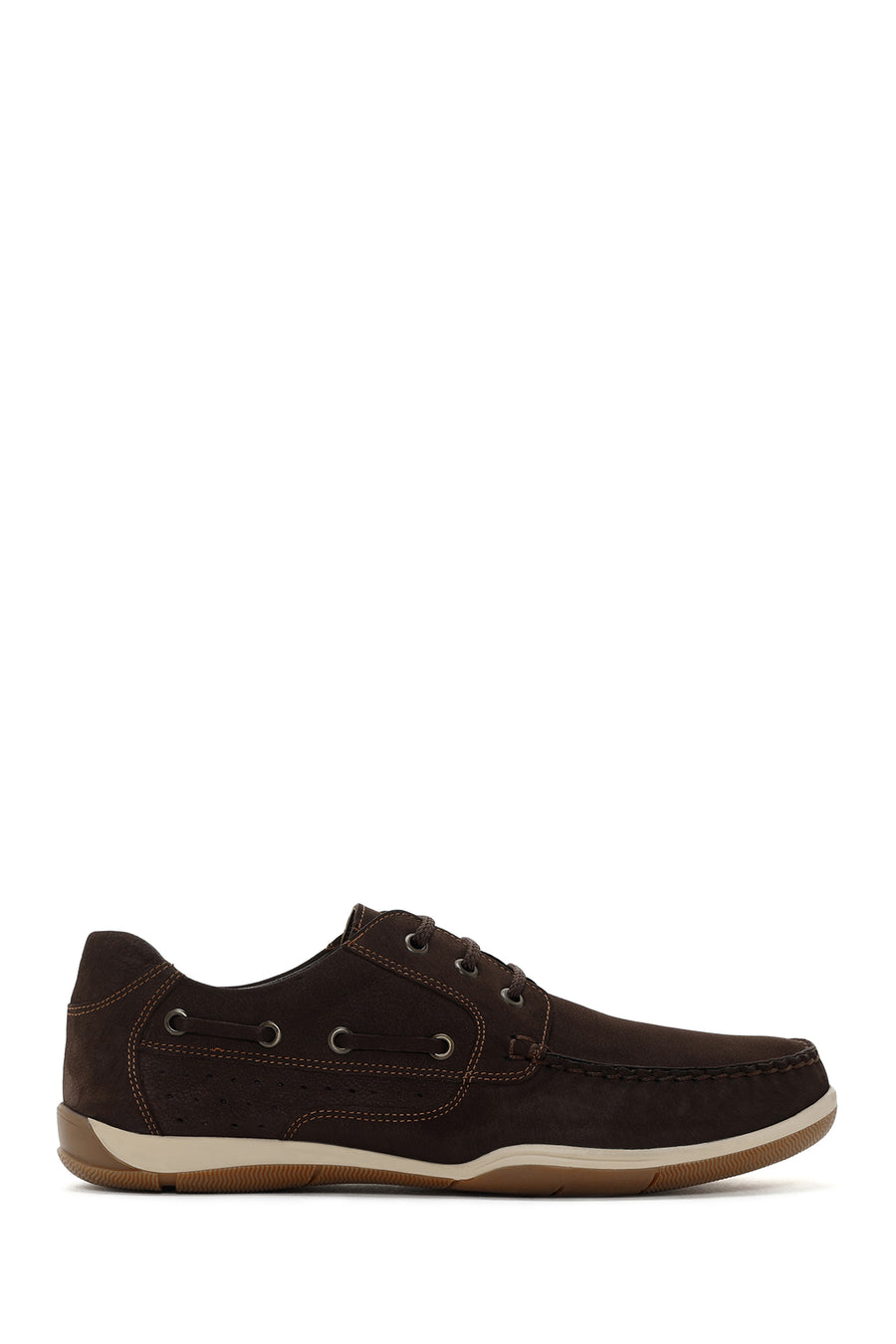 Men's Brown Lace-Up Nubuck Leather Casual Shoes 24SFD6702V3 | Derimod