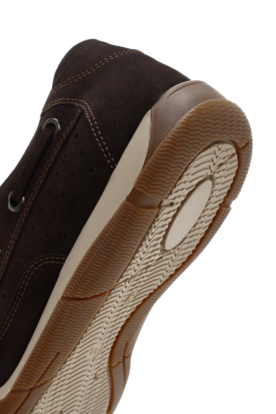 Men's Brown Lace-Up Nubuck Leather Casual Shoes