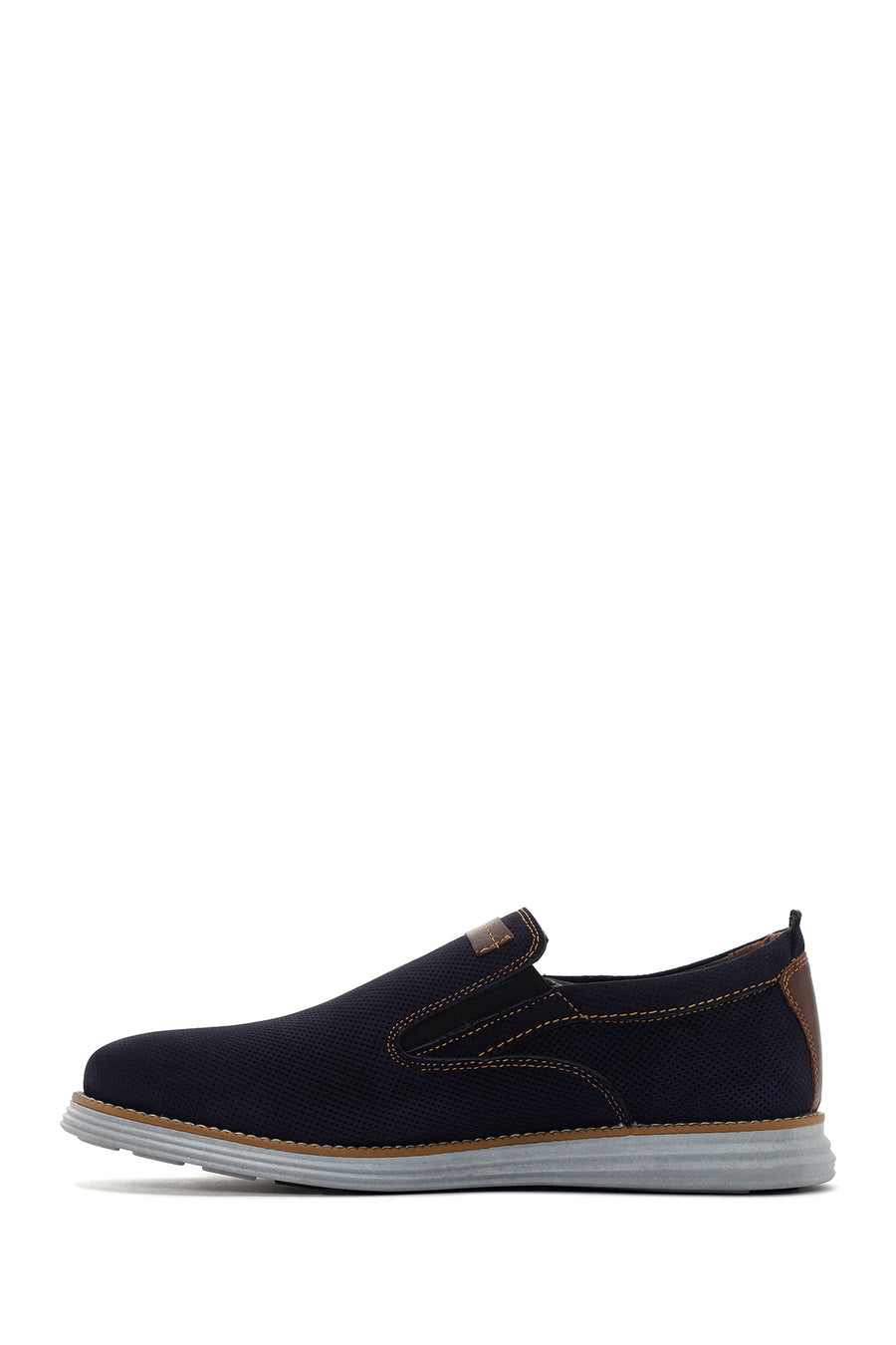 Men's Navy Blue Nubuck Leather Casual Loafer