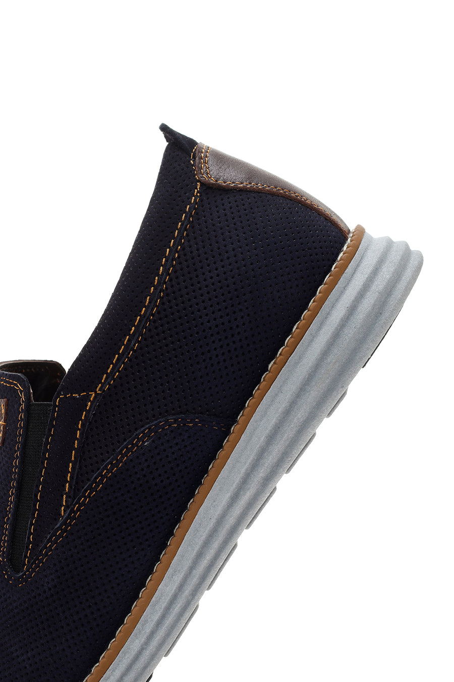 Men's Navy Blue Nubuck Leather Casual Loafer