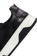 Men's Black Lace-up Thick-Sole Leather Sneaker | Derimod