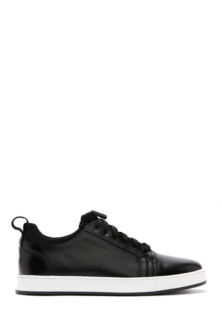 Men's Black Lace-up Leather Sneaker 24SFD673122 | Derimod
