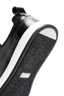 Men's Black Lace-up Leather Sneaker | Derimod