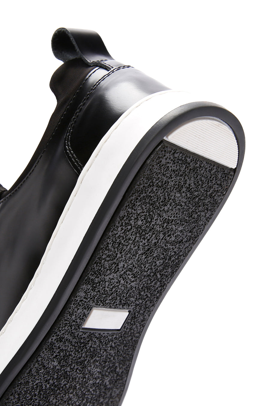 Men's Black Lace-up Leather Sneaker