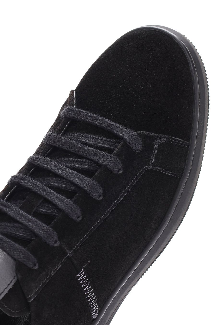 Erkek Siyah Bağcıklı Süet Deri Sneaker