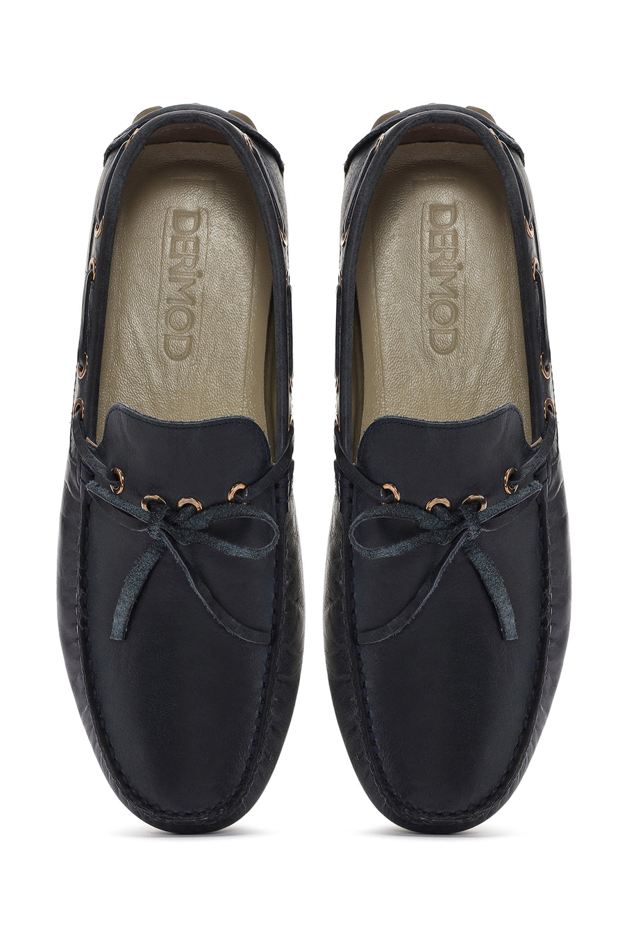 Men's Navy Blue Leather Comfort Loafer