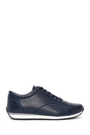 Men's Navy Blue Lace-up Leather Casual Sneaker | Derimod