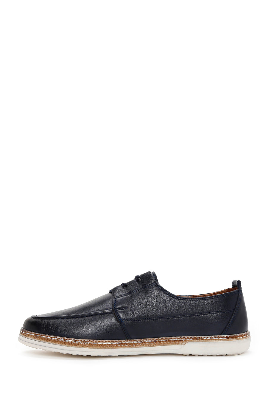 Men's Navy Blue Leather Casual Shoes