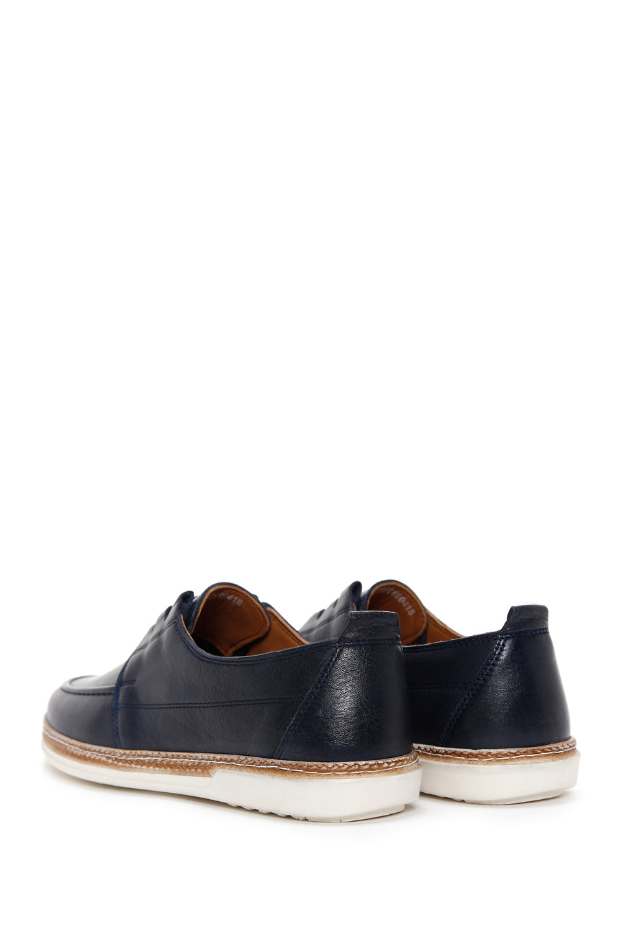 Men's Navy Blue Leather Casual Shoes